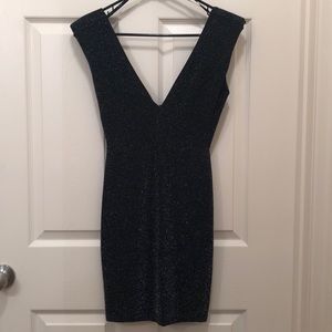 Sexy Black w/ Silver Simmer New Years Eve Dress